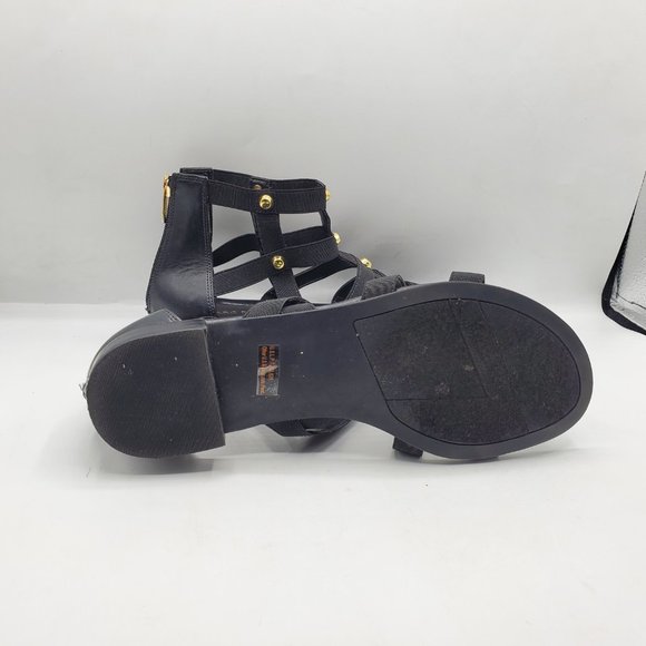 MARC FISHER PAMMY GOLD STUDDED GLADIATOR SANDALS - Picture 10 of 10